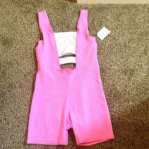 LSF x Onzie BLOCK LEOTARD - MOVE PINK